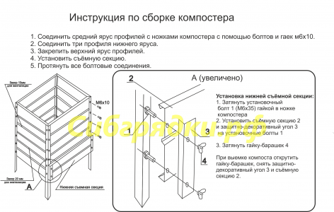 Компостер садовый с полимерным покрытием 1х1х1.06 в Новосибирске Компостер садовый с полимерным покрытием 1х1х1.06 в Новосибирске