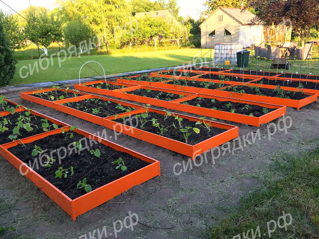Грядки с двусторонним покрытием 15 см в Новосибирске Грядки с двусторонним покрытием 15 см в Новосибирске